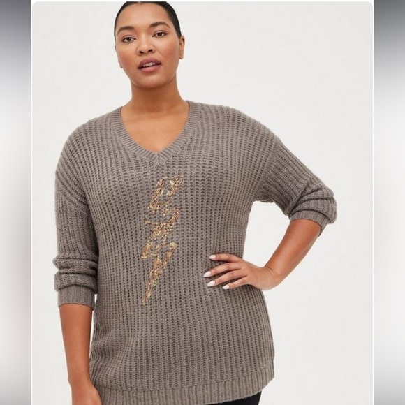 Torrid Chunky Pullover Tunic Sweater - Picture 2 of 7